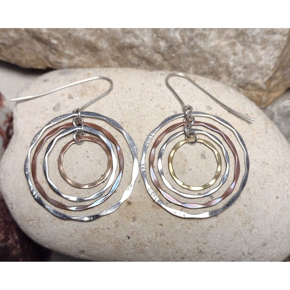 Robert Lee MORRIS RLM Studio .925 Sterling Silver Orbital Dangle Drop Earrings